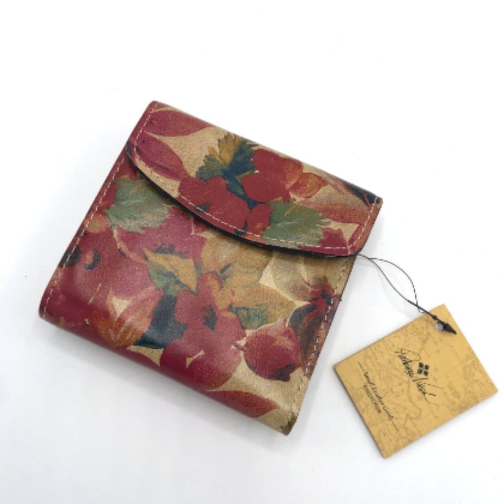 PATRICIA NASH Reiti Wallet Leather Bifold Spring Multi Floral Flower Print NWT